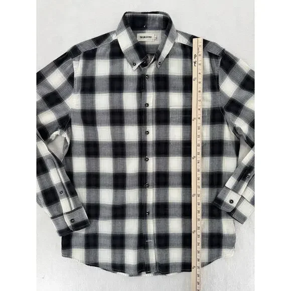 Taylor Stitch The Jack Everyday Oxford Coal Herringbone Check Shirt 40 M - Picture 7 of 7